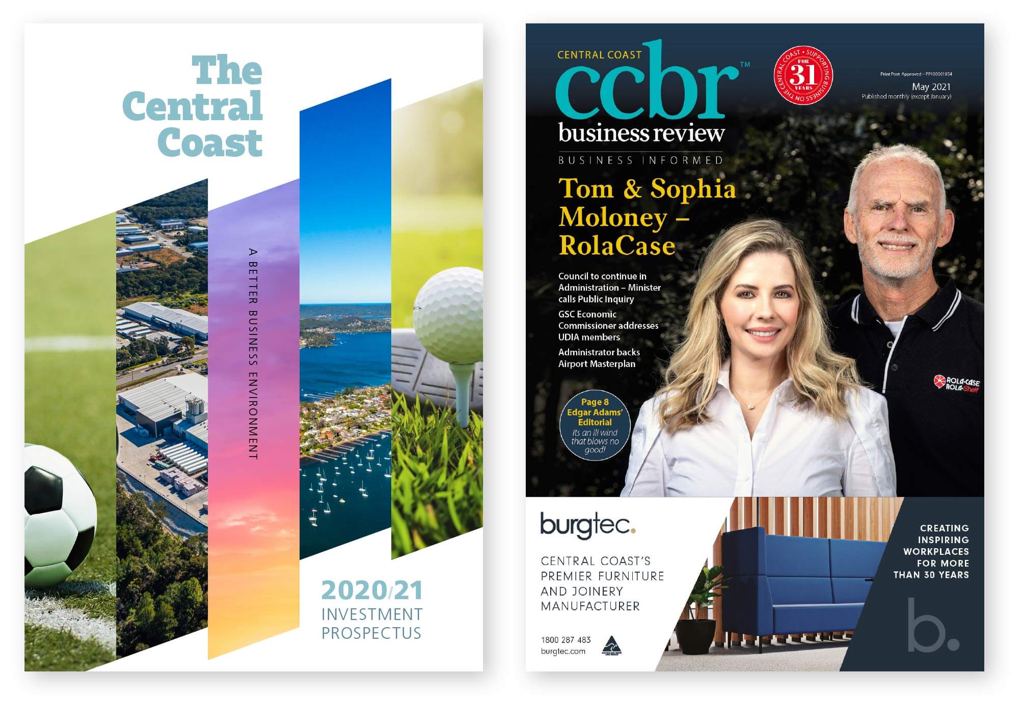 Central Coast Business Review - Investment Prospectus design