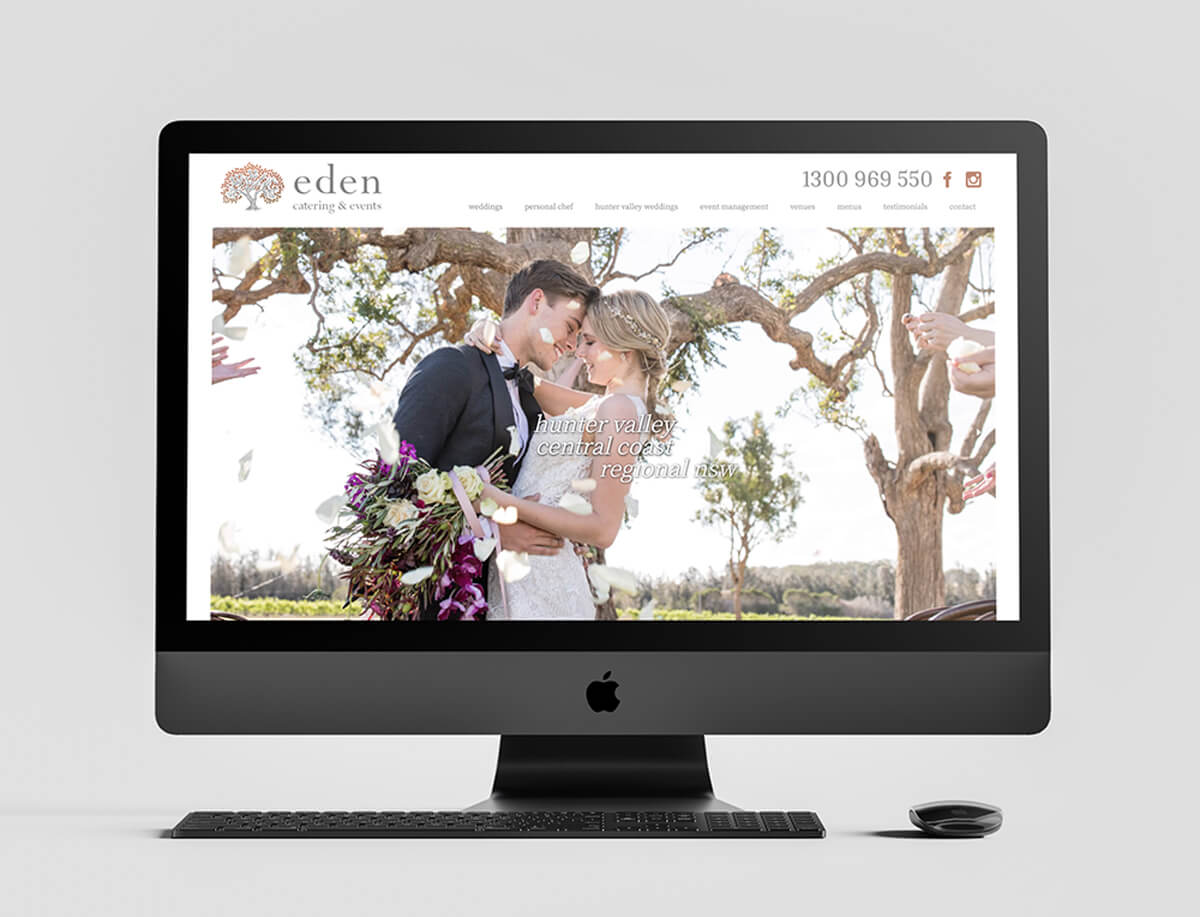 Eden Catering web design home page