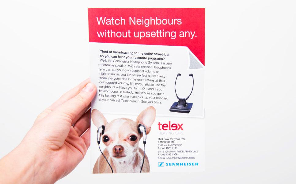 Telex Hearing Care flyer design