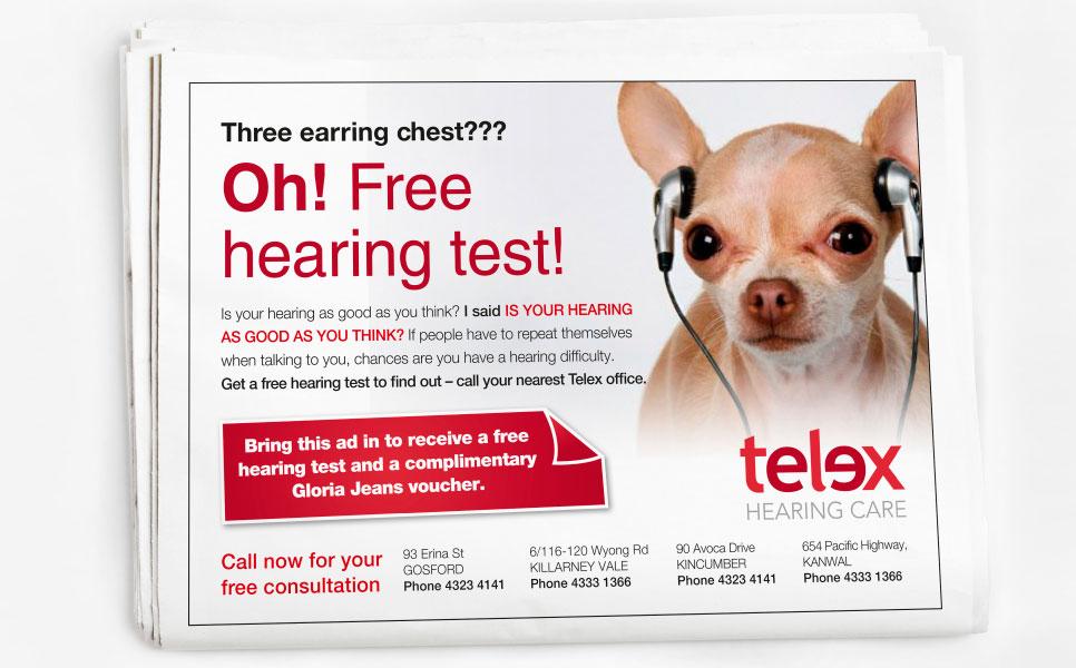 Telex Hearing Care press ad design