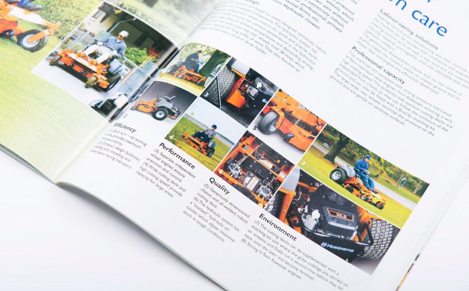 Husqvarna brochure design inside pages