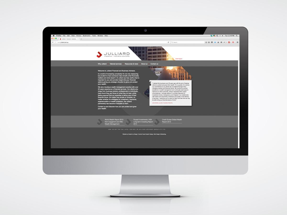 Julliard website home page design