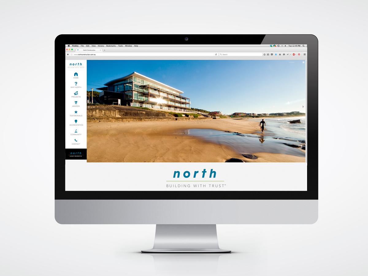 North Construction website home page design