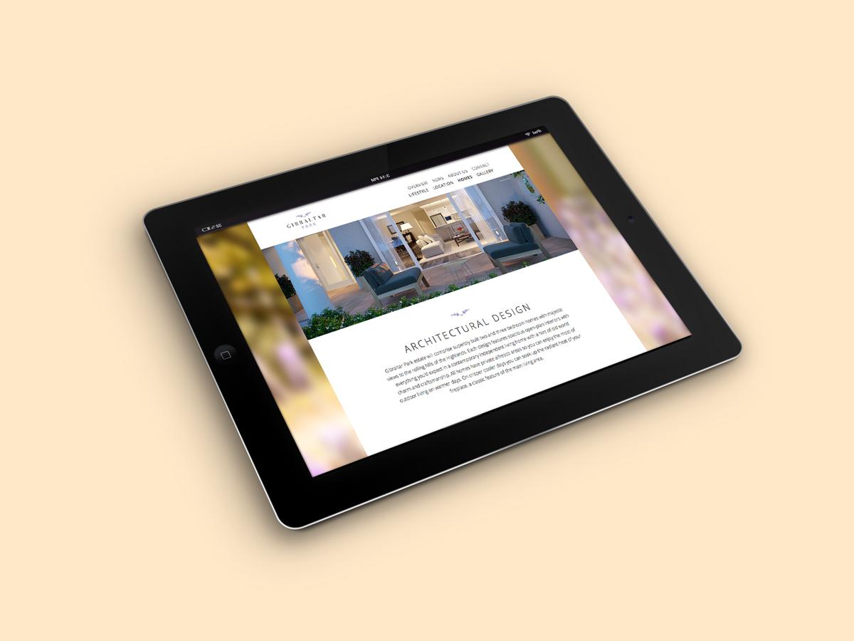 Gibraltar Park homes web page design