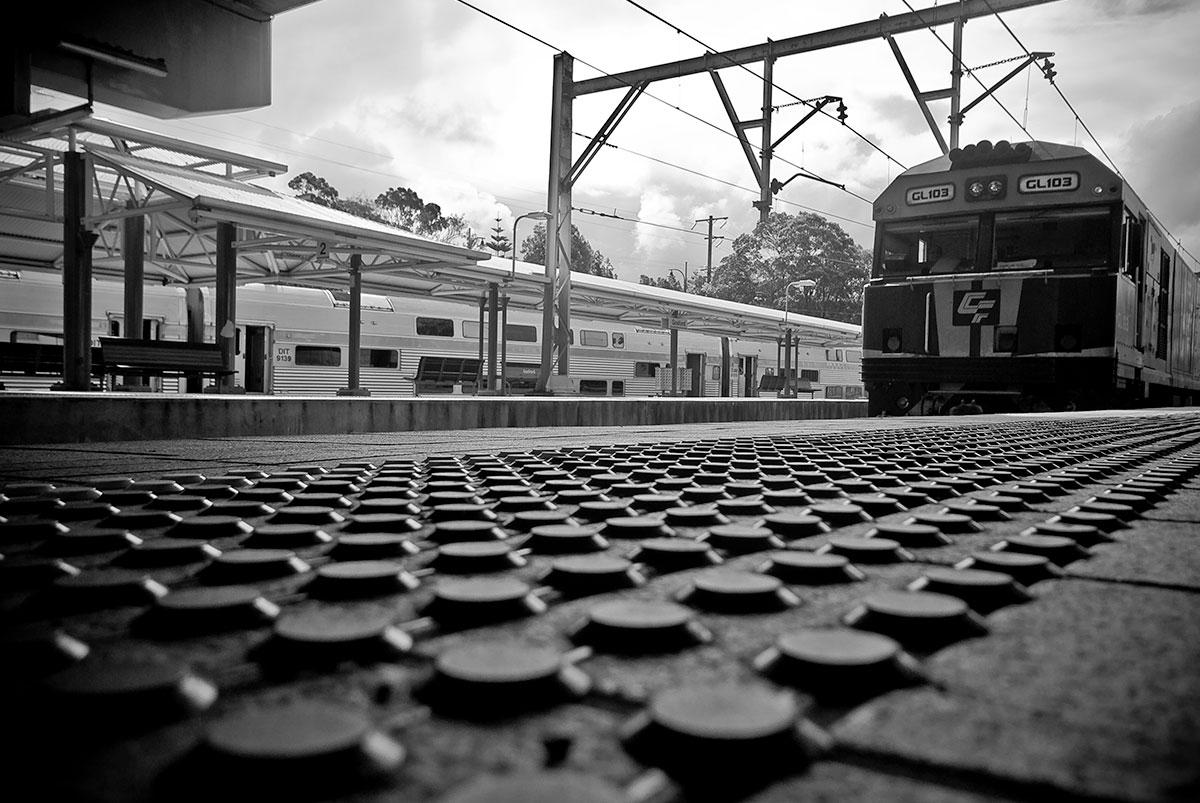 Gosford Station photography black and white