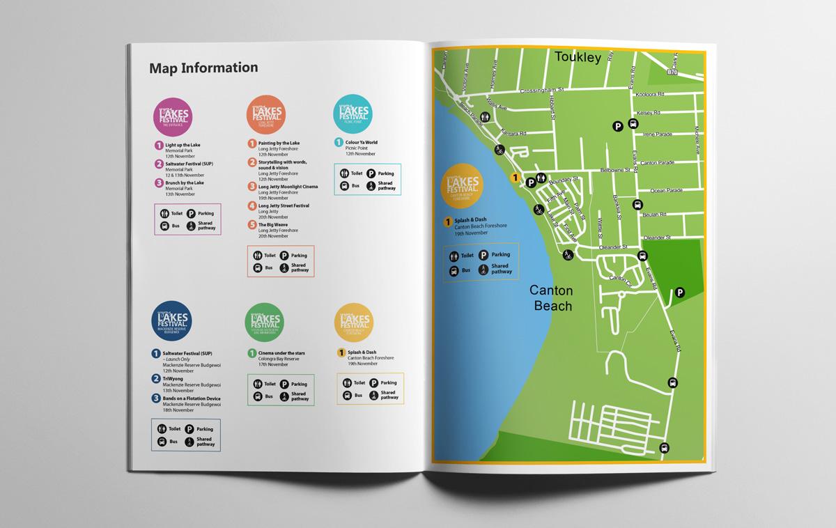 Map design – Canton Beach and map keys